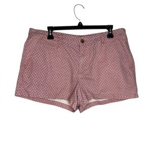 Gap Preppy Cotton Twill Pink Tile Print Geometric Pattern Summer Short Women 12R
